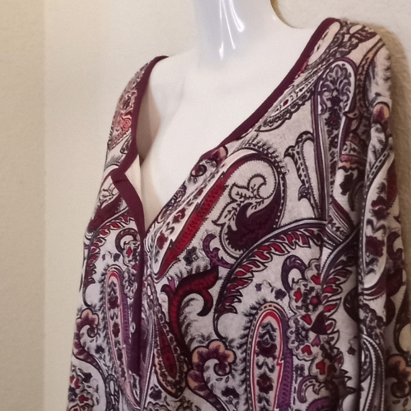 Croft & Barrow Paisley Print Top - Picture 3 of 14